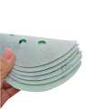 125mm Hook and loop green film backing sanding discs mixed abrasive grains sharp working
